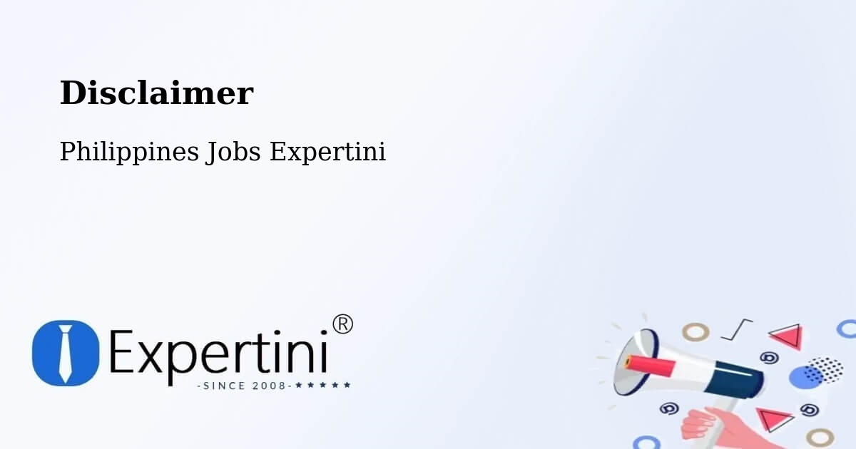 Disclaimer – Lucena - Philippines Jobs Expertini